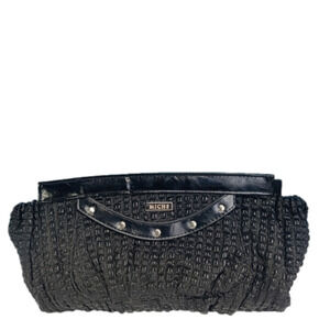 MICHE Classic Handbag Shell Black Puffy Texture Soft Bag Cover Case Magnetic